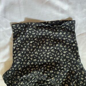 Floral Black and White Top